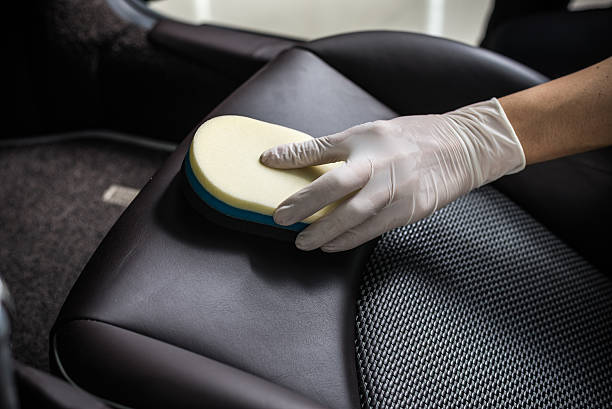 Professional leather car seat cleaning and conditioning service